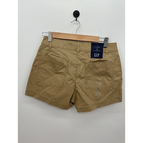 Gap Womens Khaki Chino Shorts Size 2 3" NWT Mid Rise Utility Casual Stretch - Picture 6 of 7